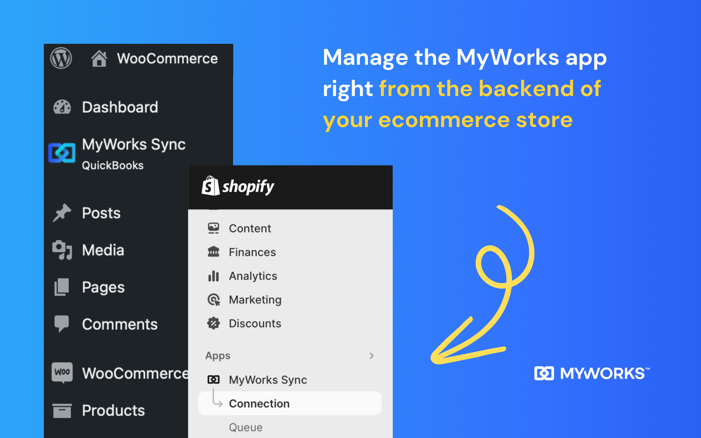 screenshot of MyWorks Sync